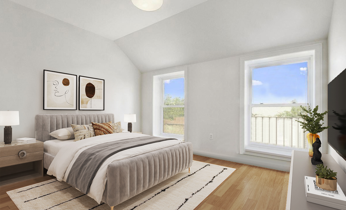 65 1st Place, Unit 3 Brooklyn, NY 11231 - Photo 3 of 7 a bedroom with a large bed and a window