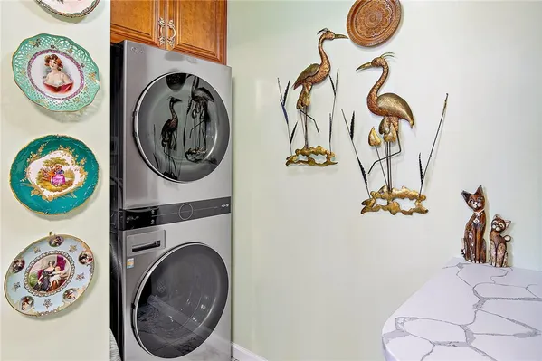 a view of small space with washer and dryer