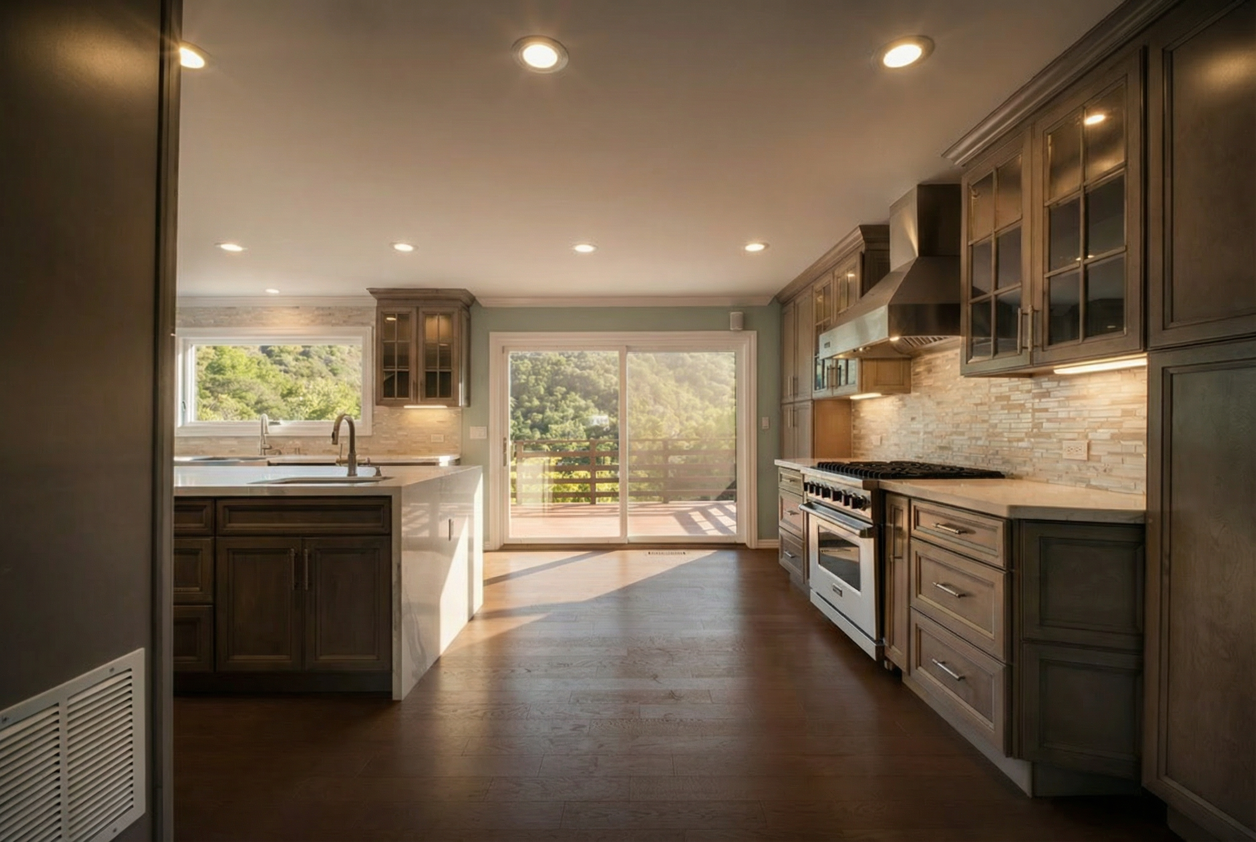 62 Oakdale Avenue San Rafael, CA 94901 - Photo 6 of 32 a kitchen with stainless steel appliances kitchen island granite countertop a stove a sink and a refrigerator