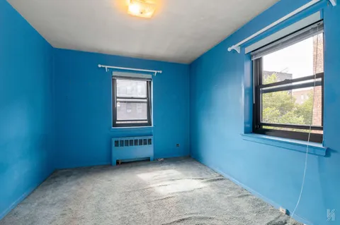 an empty room with a window