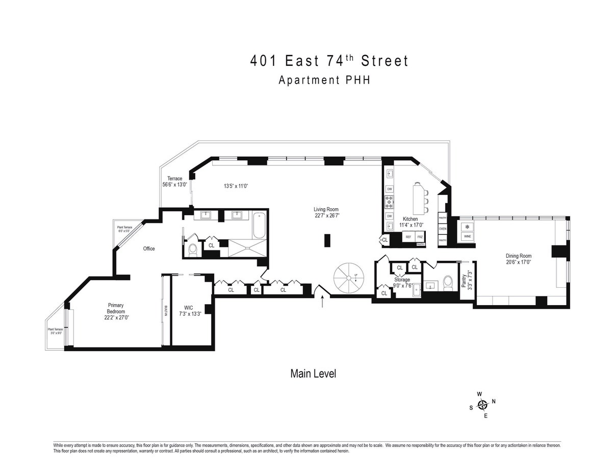 401 East 74th Street, Unit 20F Manhattan, NY 10021 - Photo 21 of 22 a picture of a floor plan