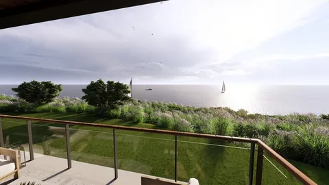 an aerial view of residential house with outdoor space and swimming pool