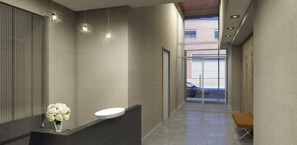 148 East 24th Street, Unit 4C Manhattan, NY 10010 - Photo 11 of 15 a view of a hallway and wooden floor and a bathroom