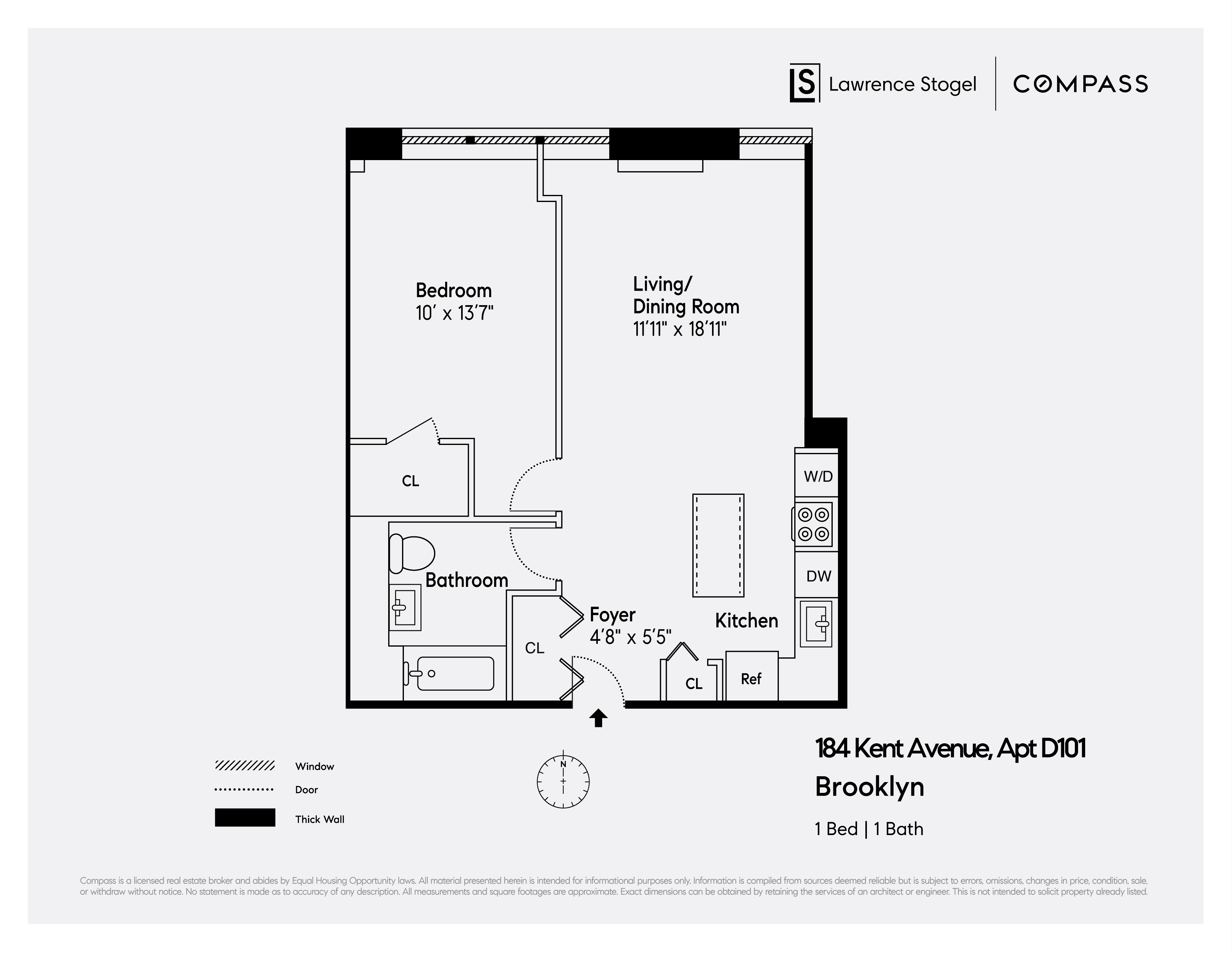 184 Kent Avenue, Unit D101 Brooklyn, NY 11249 - Photo 8 of 8 a picture of a wall with a white wall and a picture of a wall