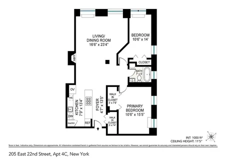 $1,850,000 | 205 East 22nd Street, Unit 4C | Gramercy