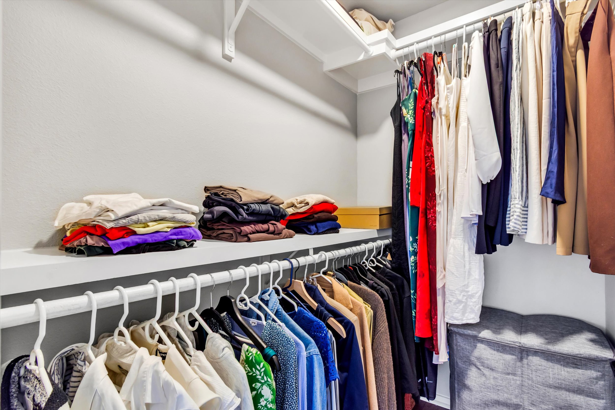 3601 Las Colinas Drive, Unit C Austin, TX 78731 - Photo 10 of 33 a view of walk in closet with clothes and shoes