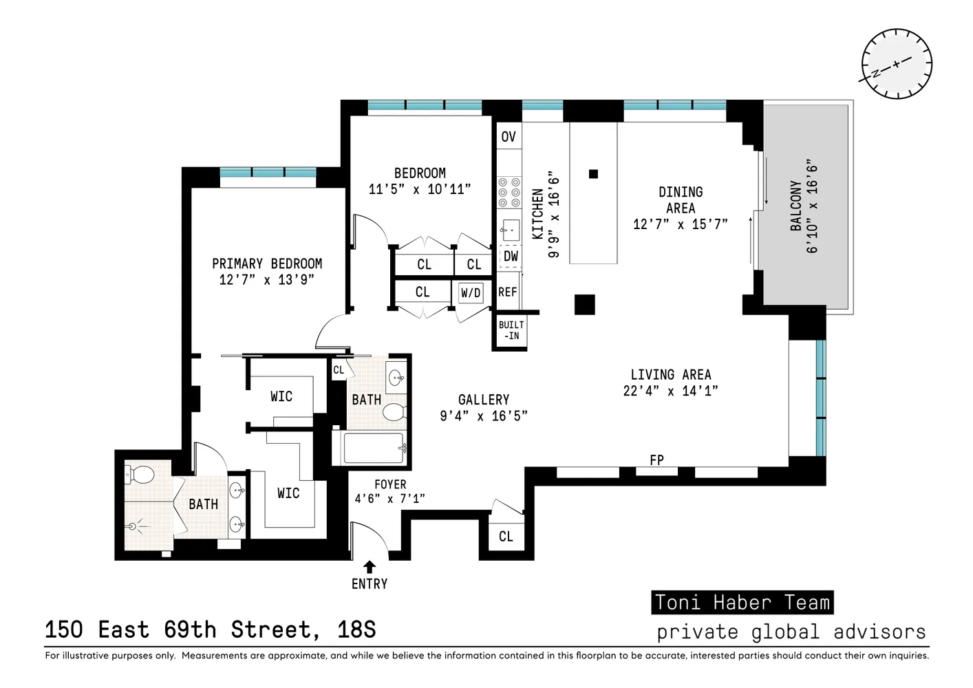 $3,595,000 | 150 East 69th Street, Unit 18S | Lenox Hill