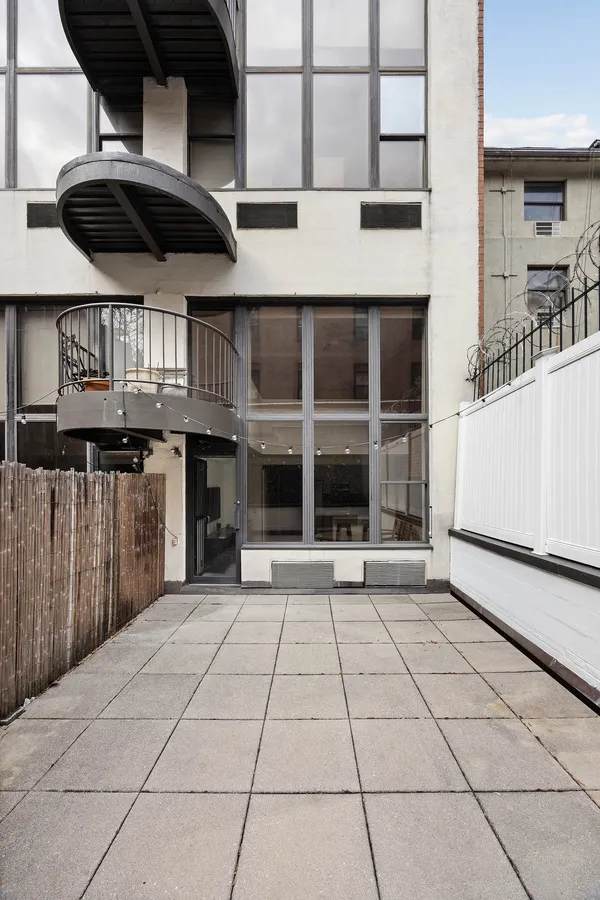 front view of a building with a street