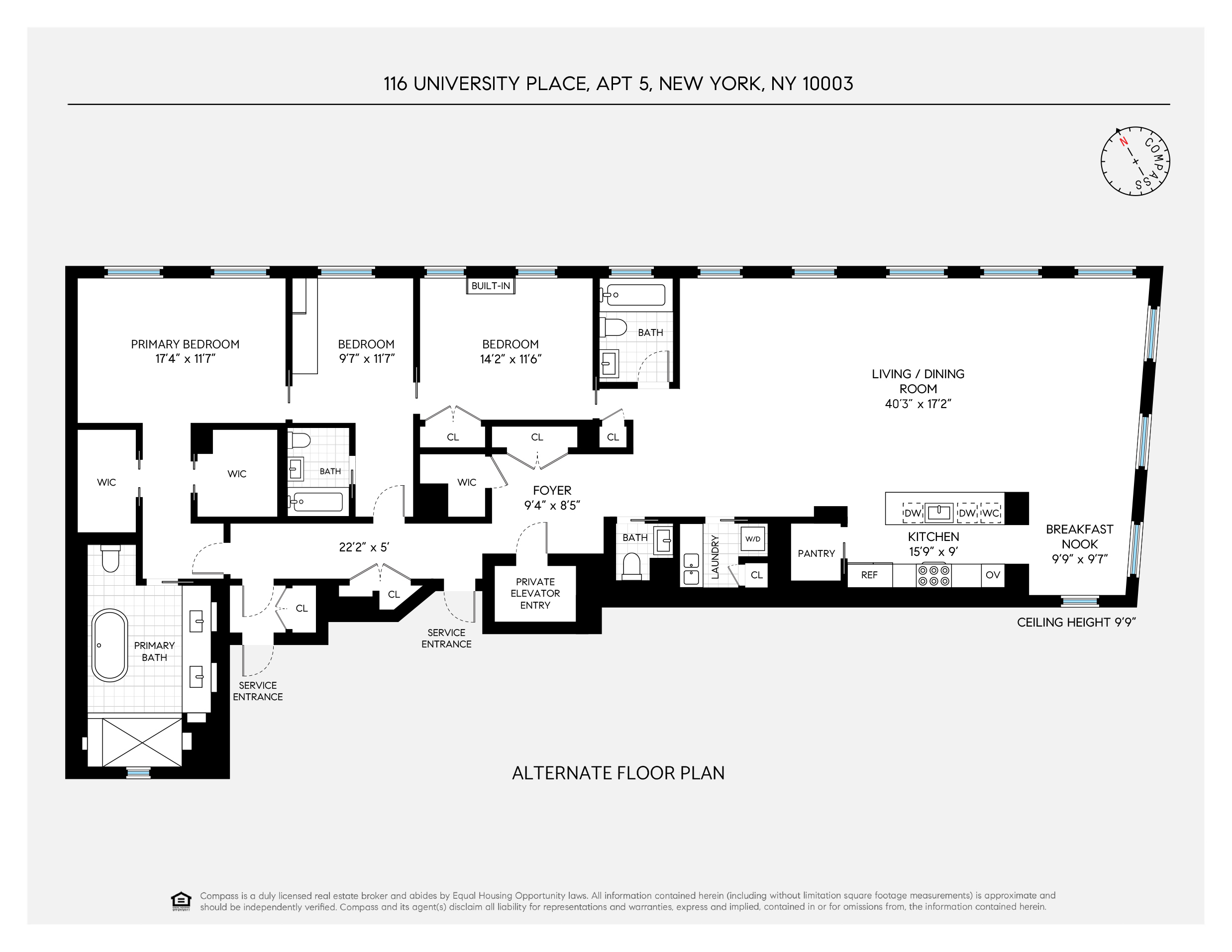 116 University Place, Unit 5 Manhattan, NY 10003 - Photo 21 of 21 a picture of a floor plan