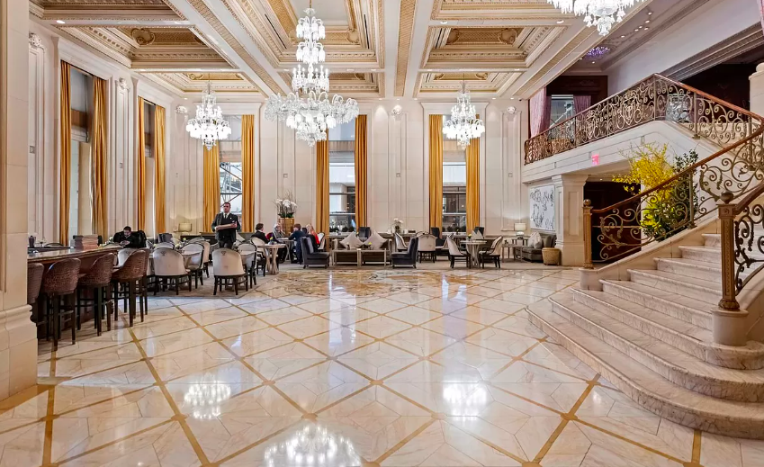 1 Central Park South, Unit 1441 Manhattan, NY 10019 - Photo 10 of 14 a lobby with furniture and wooden floor