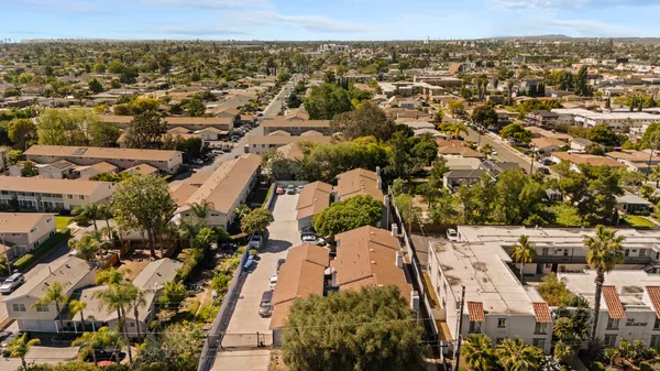 an aerial view of multiple house