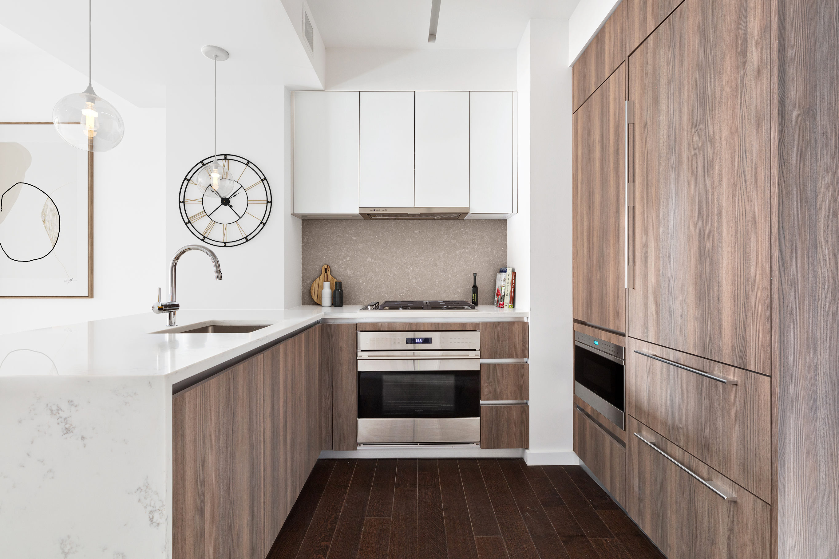 591 3rd Avenue, Unit 3C Manhattan, NY 10016 - Photo 2 of 9 a kitchen with stainless steel appliances granite countertop a sink a stove and a refrigerator