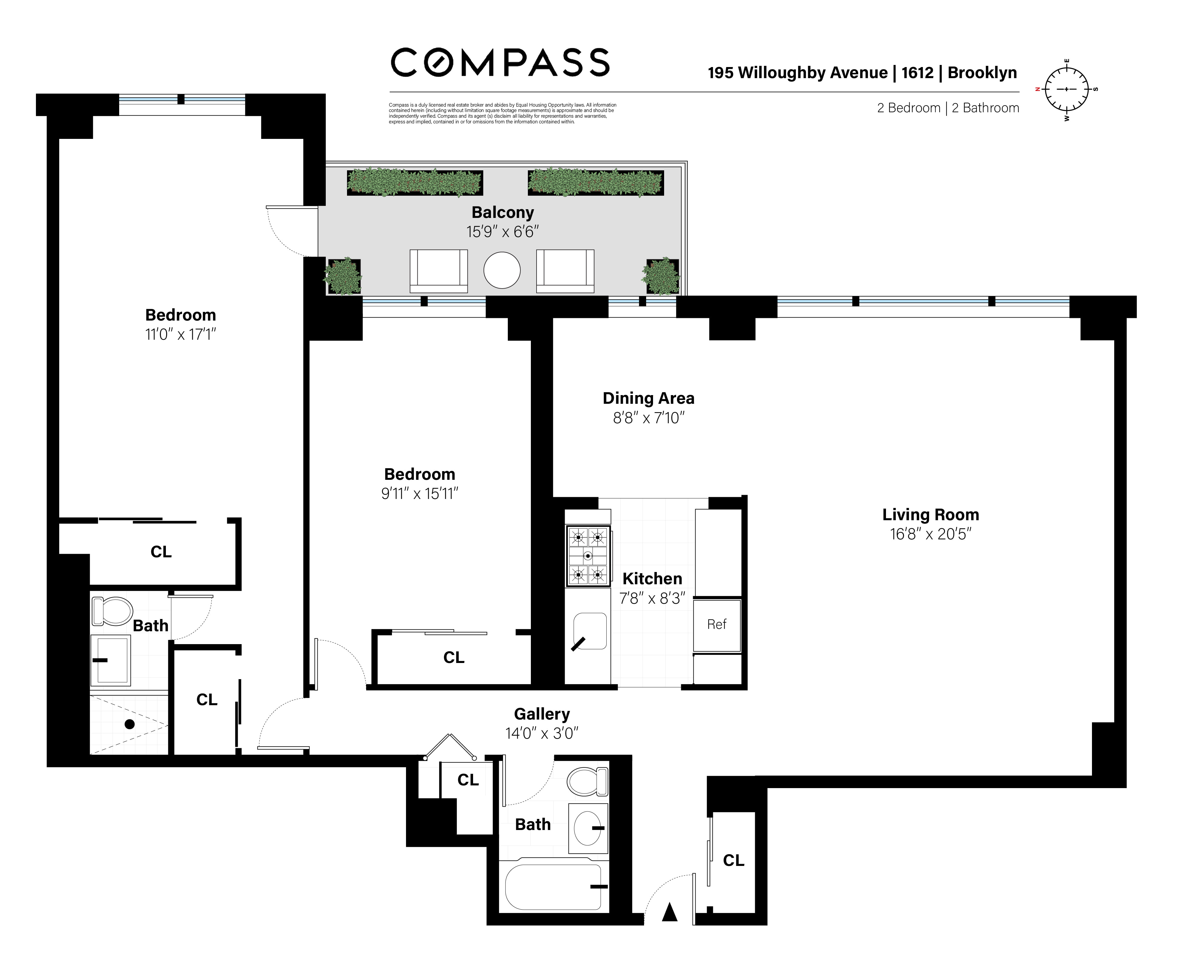 195 Willoughby Avenue, Unit 1612 Brooklyn, NY 11205 - Photo 10 of 10 a picture of a counter top space with stainless steel appliances