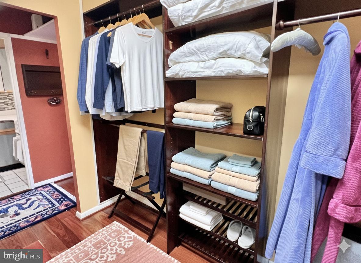 520 N Street Southwest, Unit S112 Washington, DC 20024 - Photo 14 of 45 a view of walk in closet with clothes and shoes