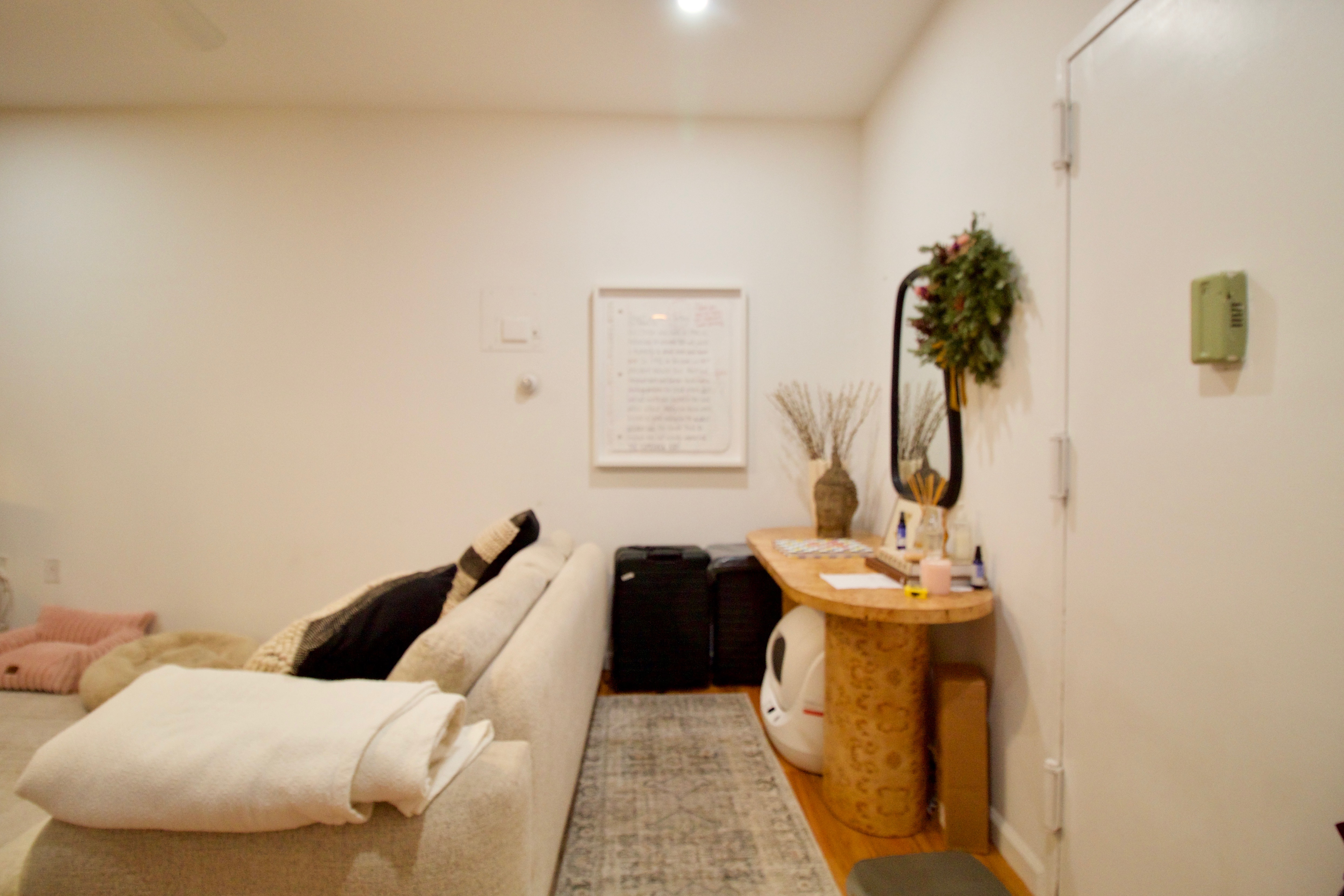 134 Union Street, Unit 2R Brooklyn, NY 11231 - Photo 16 of 37 a bedroom with a bed and a chandelier