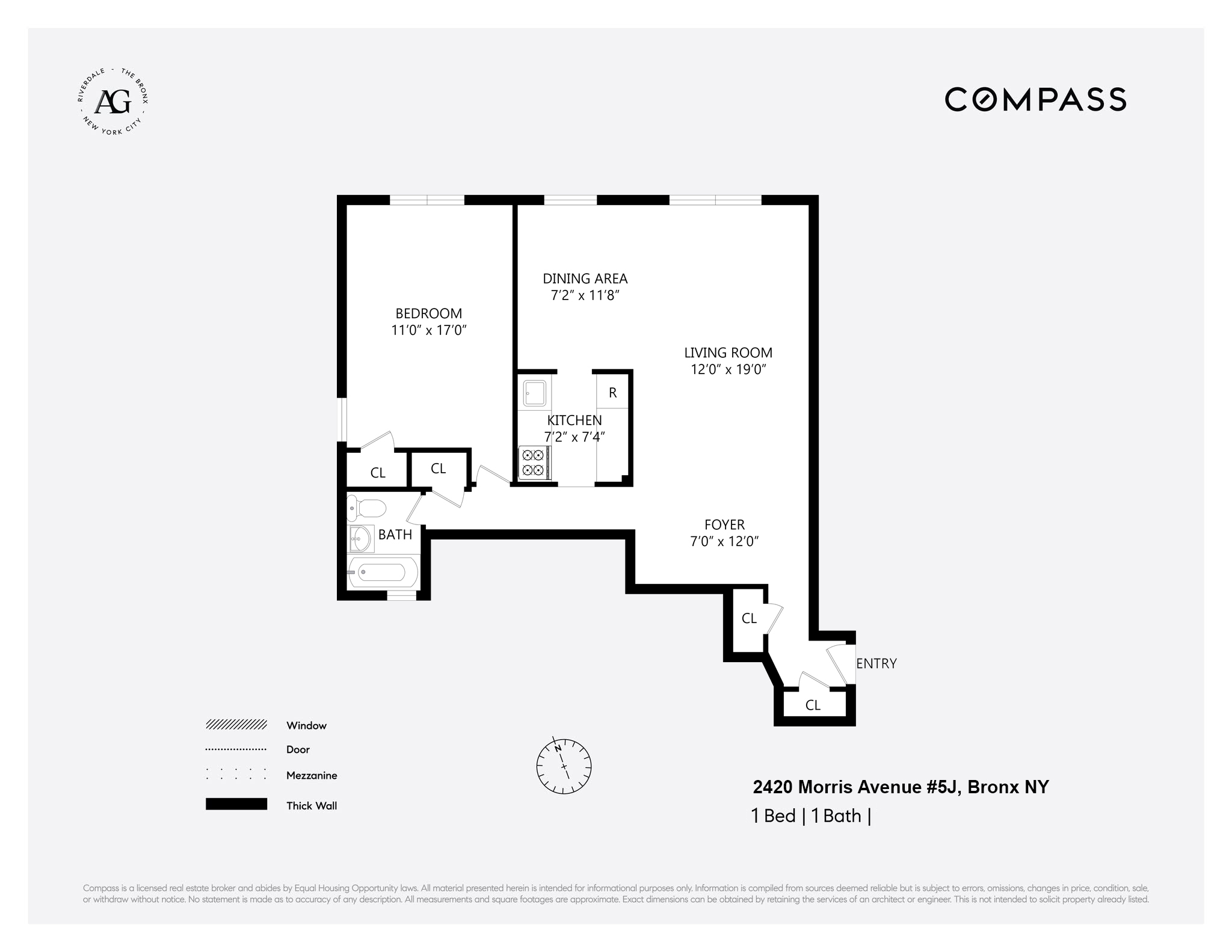 2420 Morris Avenue, Unit 5J Bronx, NY 10468 - Photo 6 of 6 a picture of floor plan
