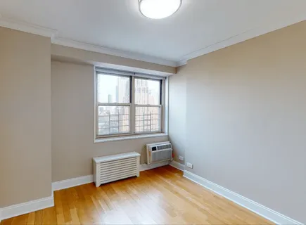 an empty room with a window