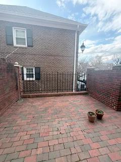a view of a terrace with chairs
