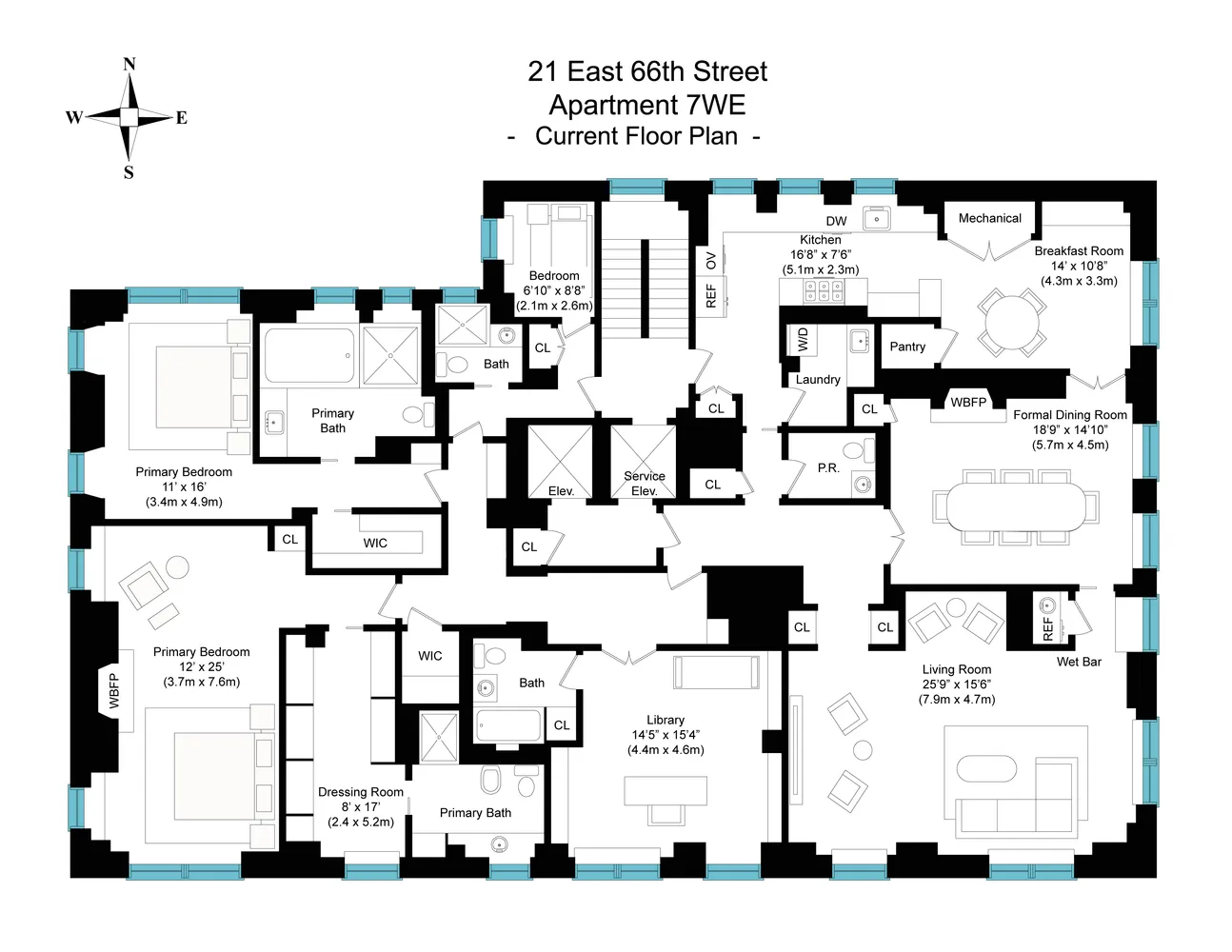 $13,300,000 | 21 East 66th Street, Unit 7EW | Lenox Hill