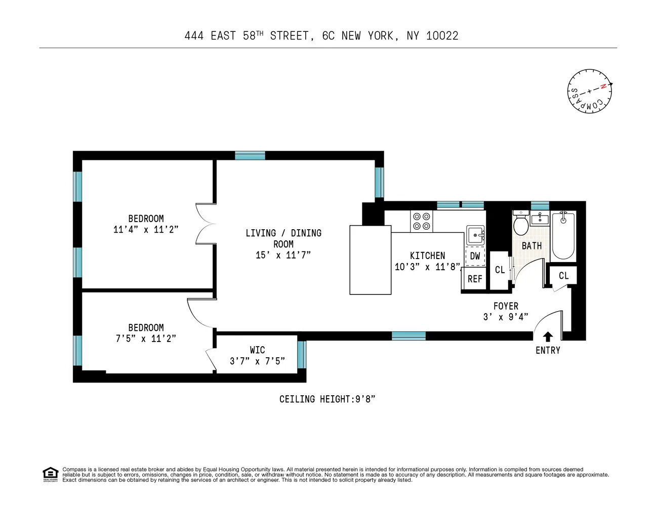 $685,000 | 444 East 58th Street, Unit 6C | Sutton Place