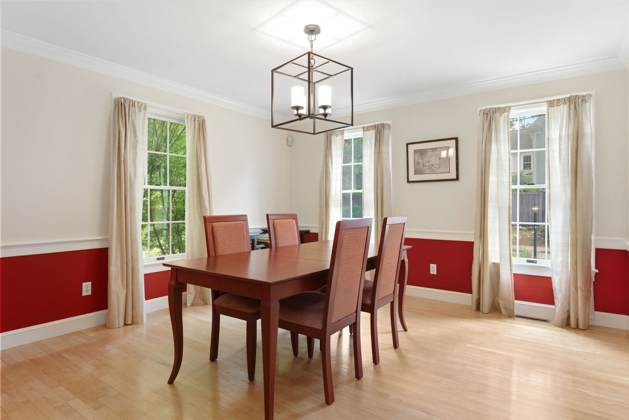 2 Laurel Street Lexington, MA 02421 - Photo 17 of 46 a view of a dining room with furniture window and outside view
