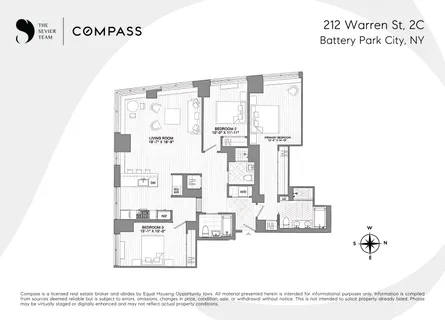 $2,750,000 | 212 Warren Street, Unit 2C | Battery Park City