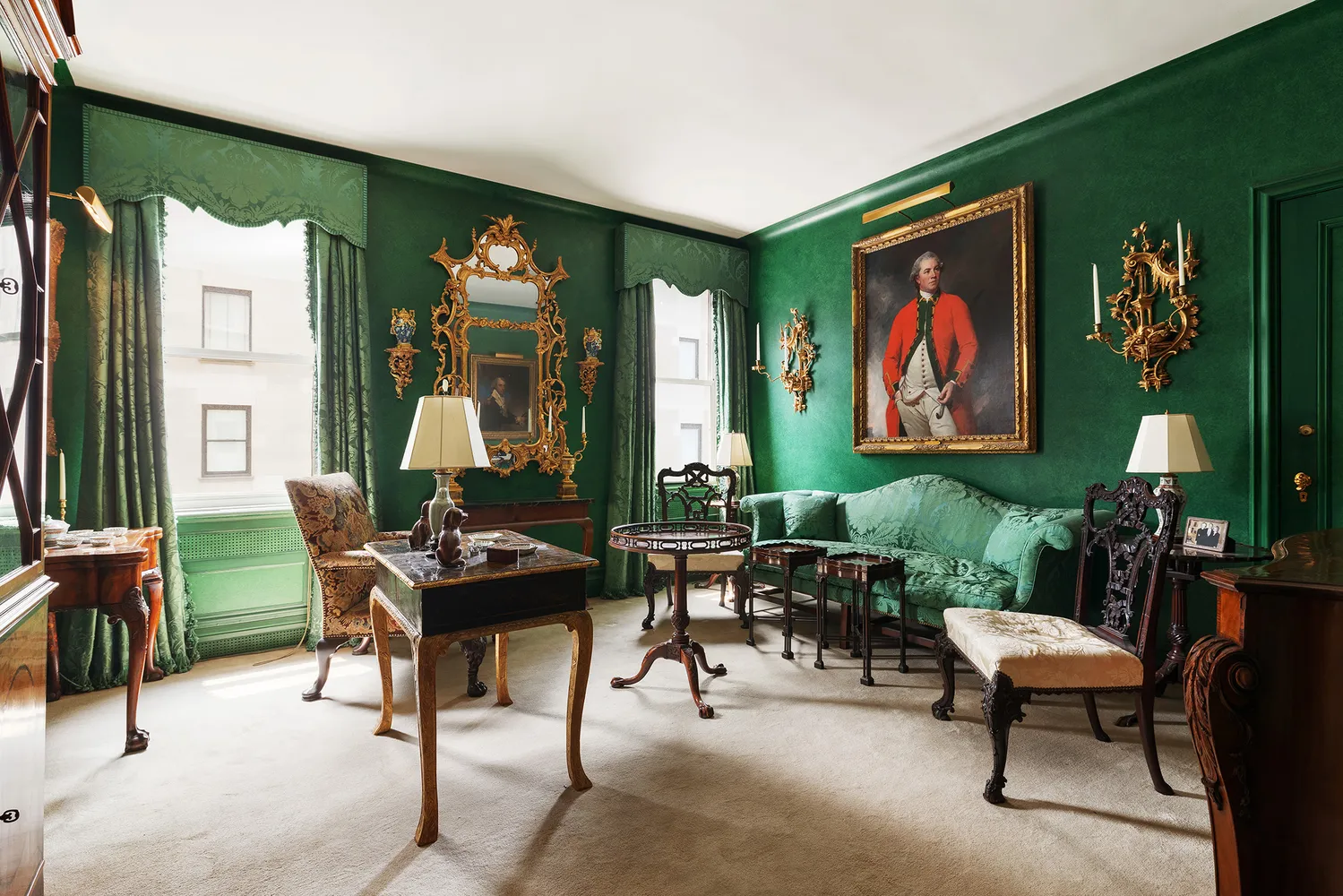 a view of a livingroom with furniture and window