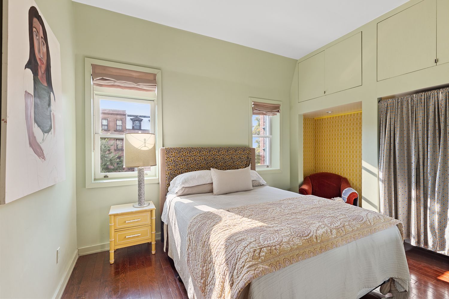 315 Washington Avenue Brooklyn, NY 11205 - Photo 17 of 38 a bedroom with a bed and wooden floor