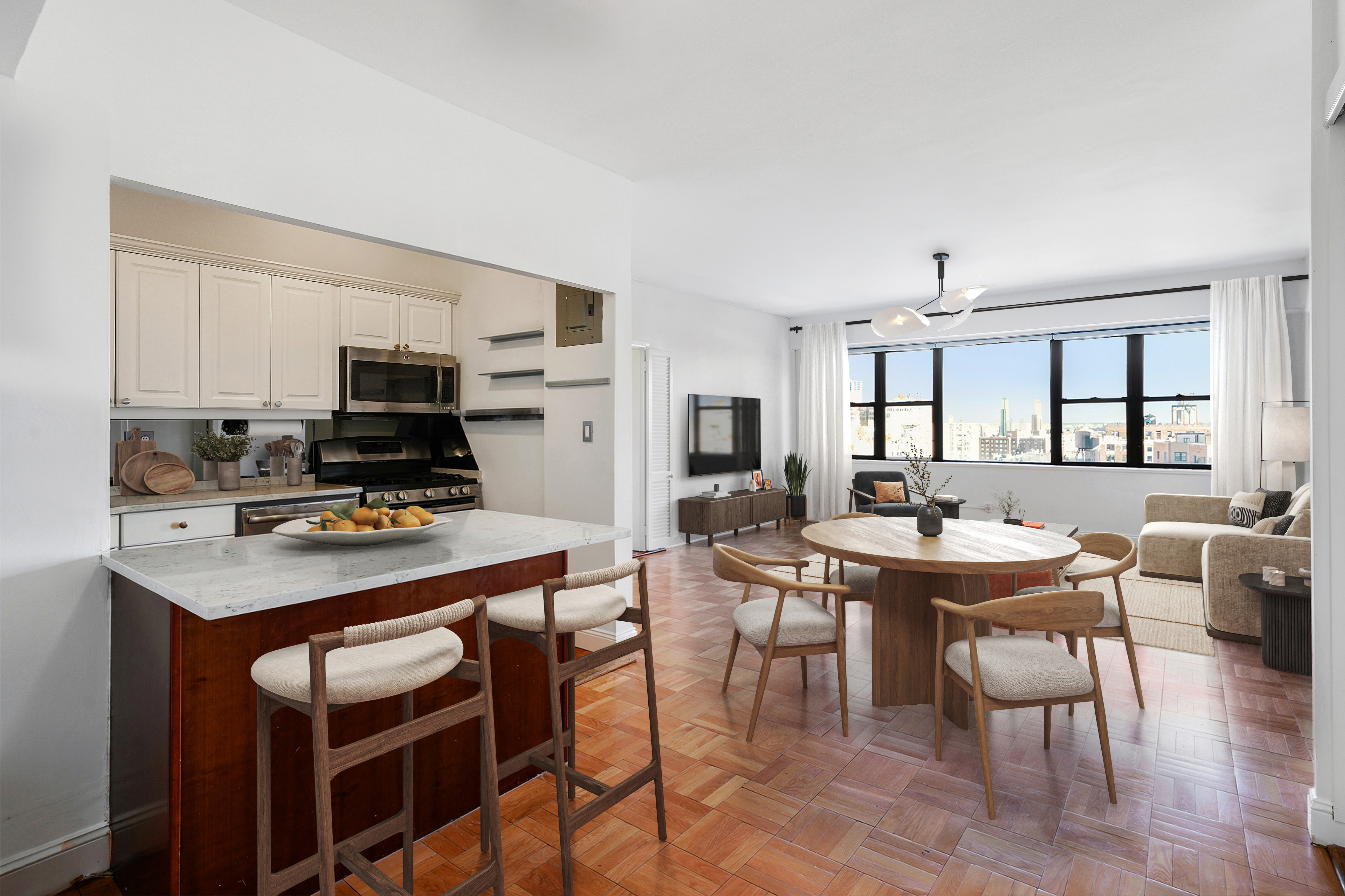 201 East 21st Street, Unit 20G Manhattan, NY 10010 - Photo 1 of 10 a view of a dining room with furniture and a table
