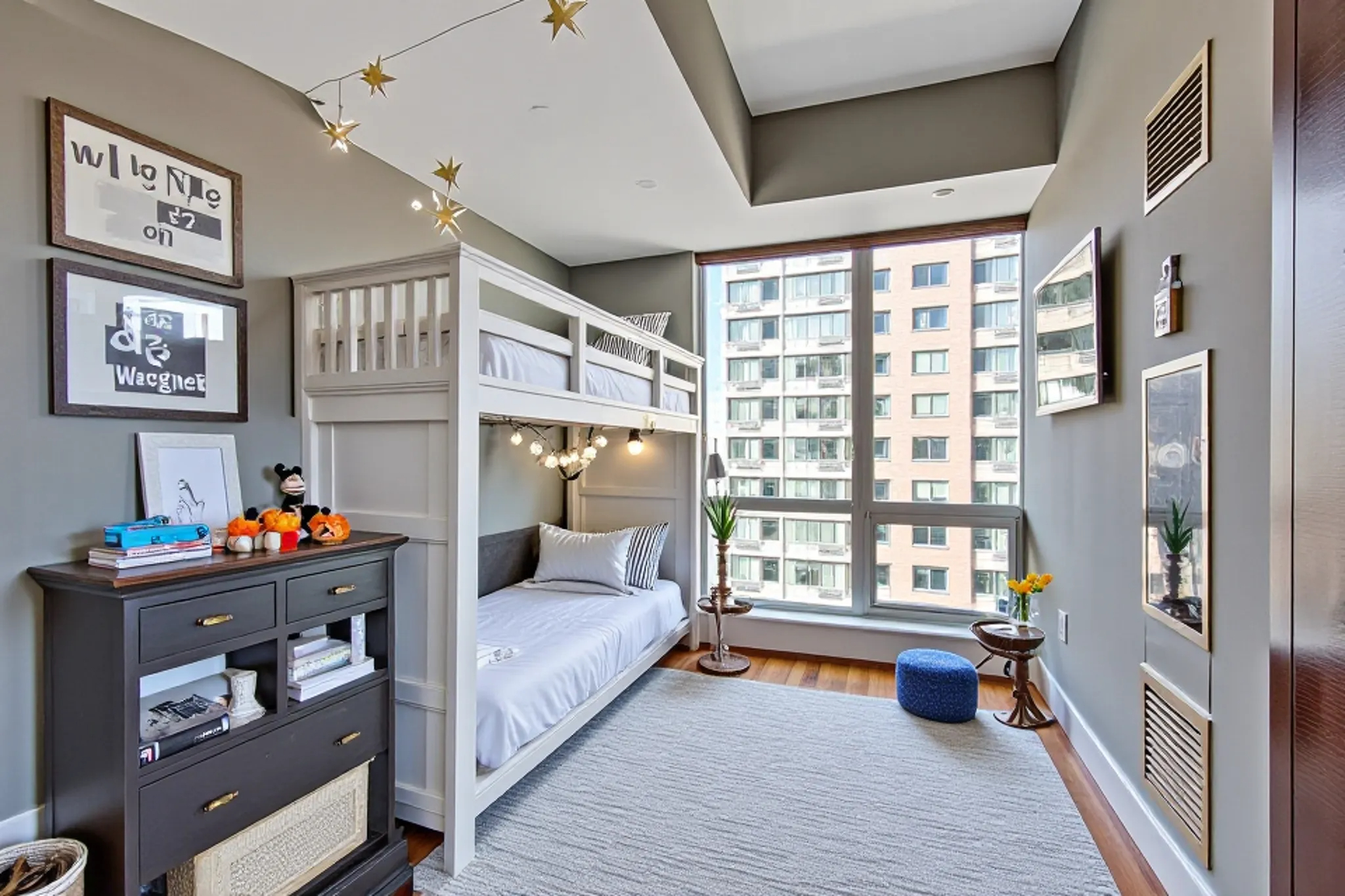 150 Myrtle Avenue, Unit 803 Brooklyn, NY 11201 - Photo 11 of 29 a bedroom with furniture and a wooden floor