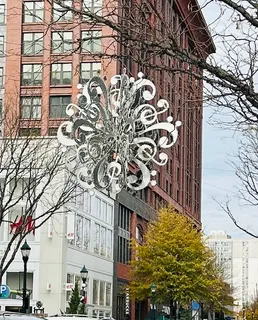 a view of city with tall buildings