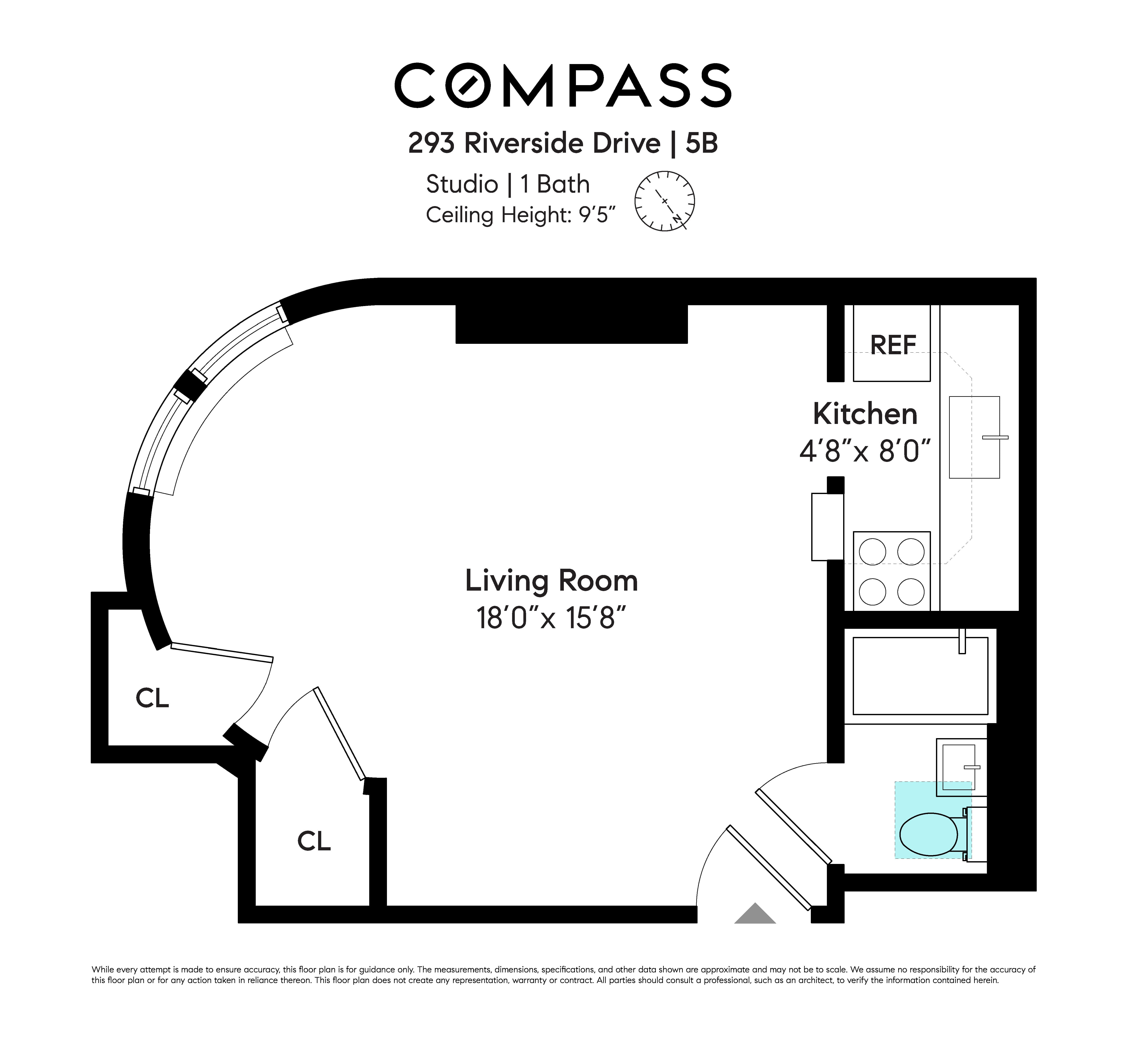293 Riverside Drive, Unit 5B Manhattan, NY 10025 - Photo 9 of 9 a picture of a floor plan
