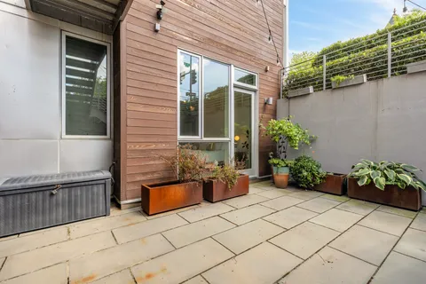 a front view of a house with entryway