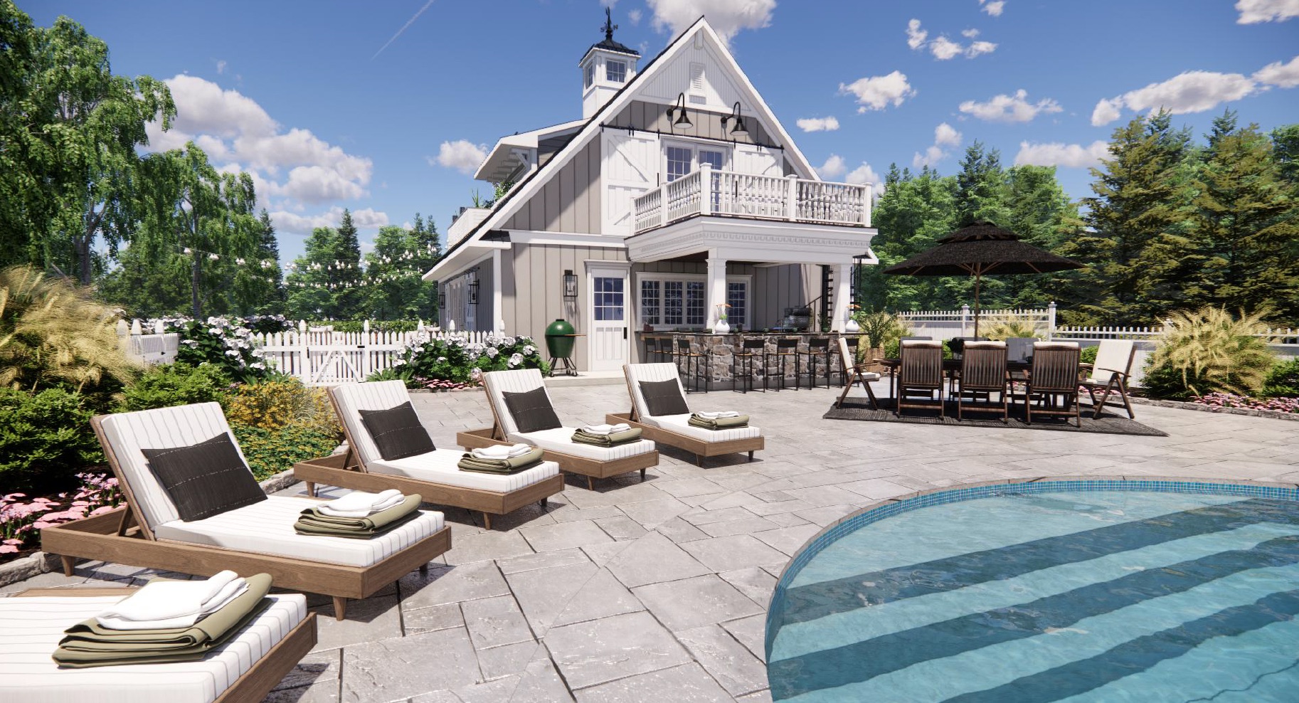 321 Lurgan Road New Hope, PA 18938 - Photo 26 of 30 a view of a patio with couches table and chairs and potted plants