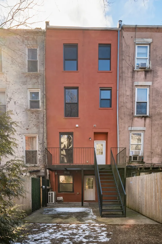 a front view of a house