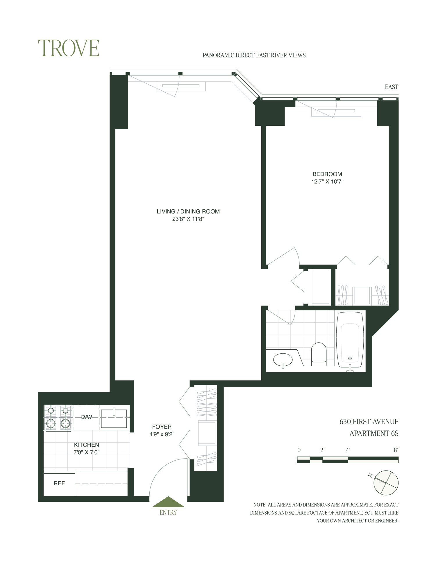 630 1st Avenue, Unit 6S Manhattan, NY 10016 - Photo 11 of 11 a picture of a floor plan