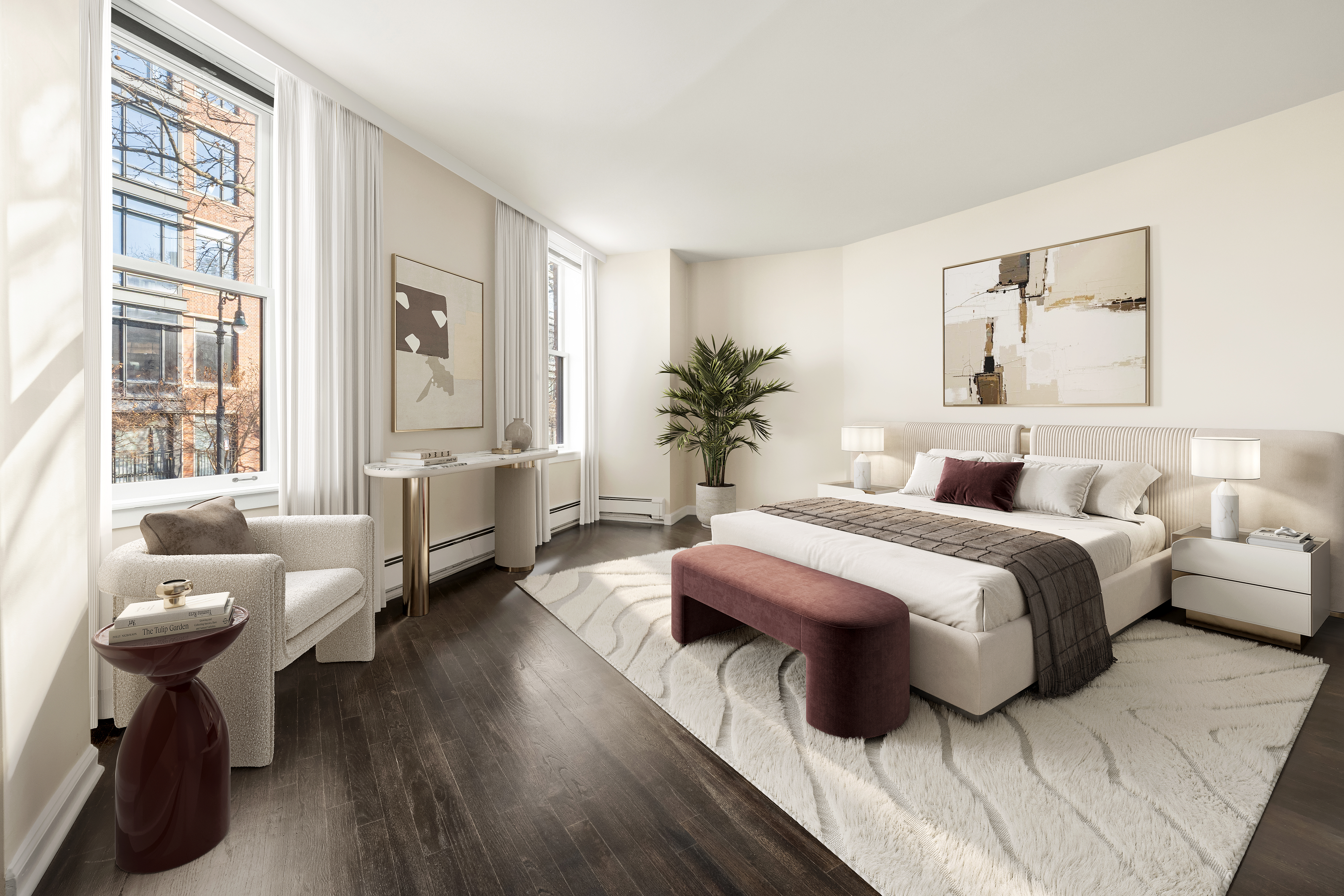 160 West 11th Street, Unit 1 Manhattan, NY 10011 - Photo 9 of 18 a spacious bedroom with a bed and wooden floor