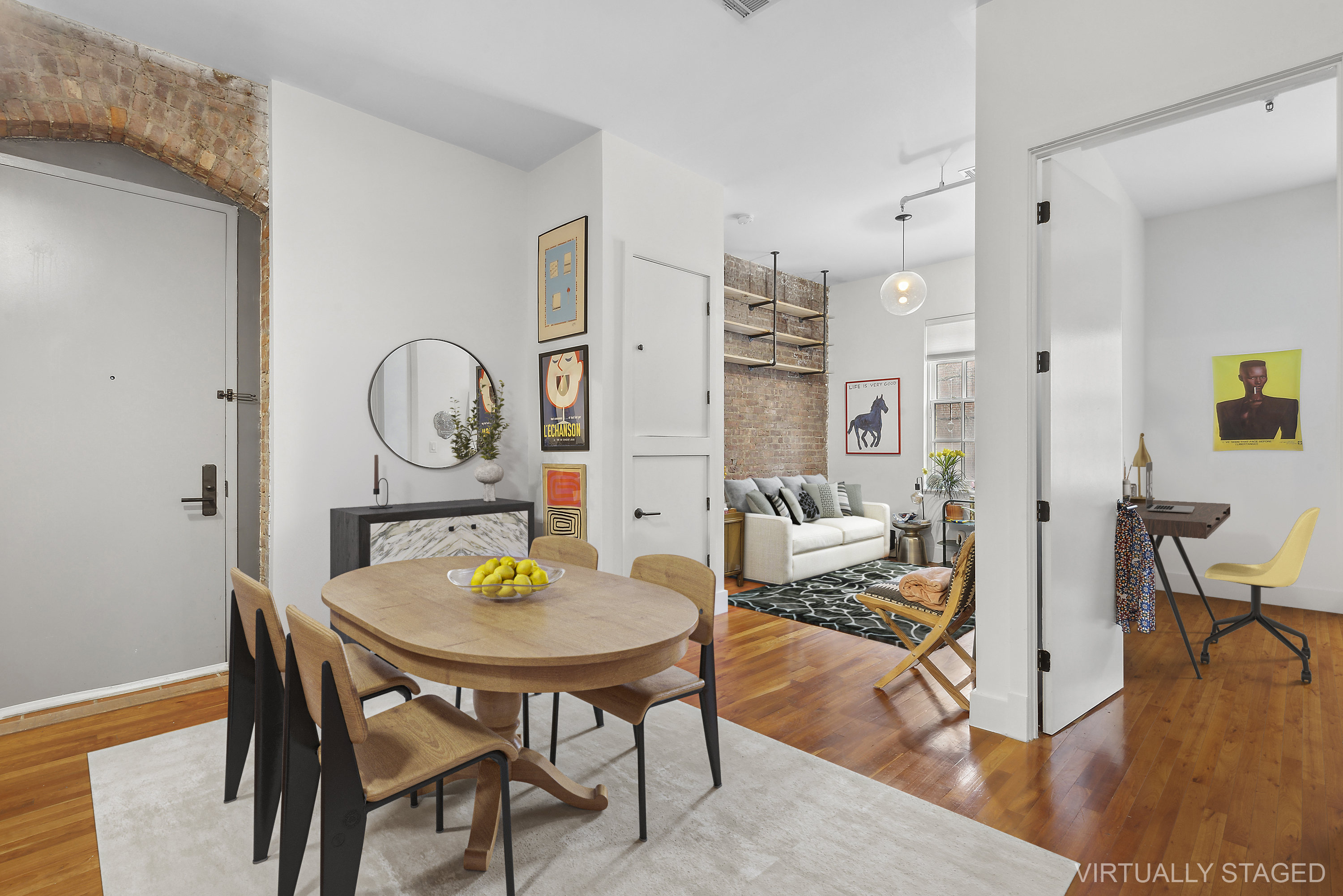 180 Bainbridge Street, Unit 112 Brooklyn, NY 11233 - Photo 1 of 30 a view of a dining room with furniture and wooden floor