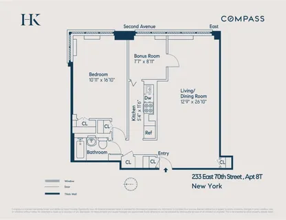 $715,000 | 233 East 70th Street, Unit 8T | Lenox Hill