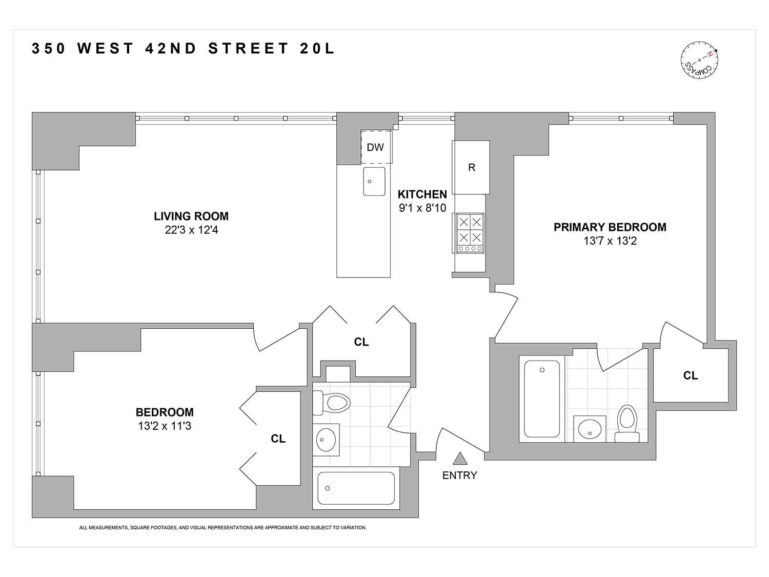350 West 42nd Street, Unit 20L Manhattan, NY 10036 - Photo 11 of 11 a picture of a bench in a white building