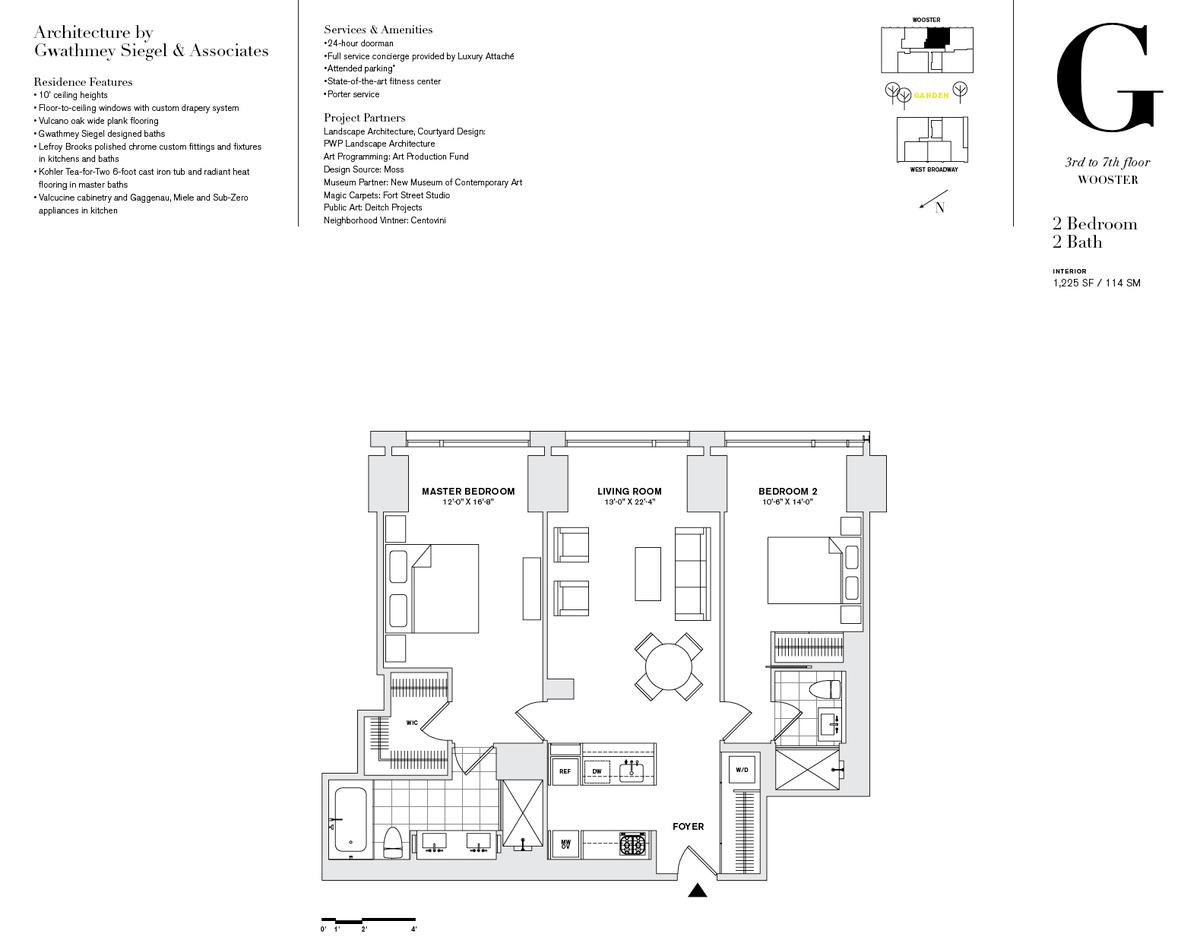 311 West Broadway, Unit 5G Manhattan, NY 10013 - Photo 13 of 14 a picture of a bench in a white building