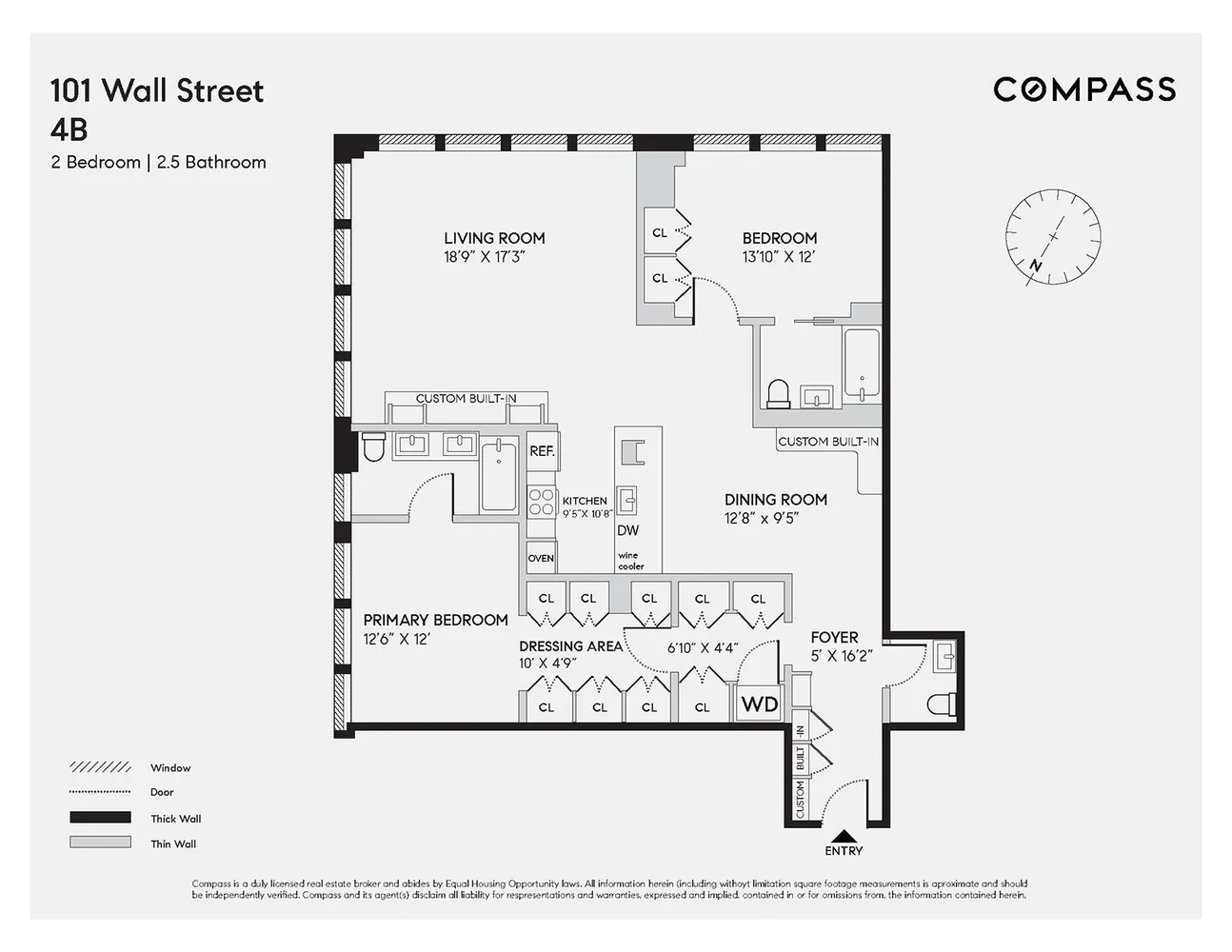 $1,875,000 | 101 Wall Street, Unit 4B | Financial District