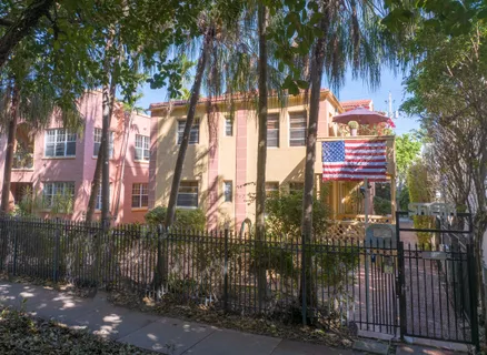 a view of balcony with furniture