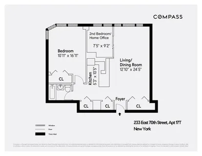 $835,000 | 233 East 70th Street, Unit 17T | Lenox Hill