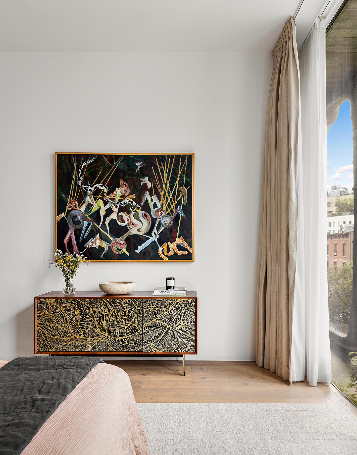 325 West Broadway, Unit 4B Manhattan, NY 10013 - Photo 8 of 17 a view of a door in the bedroom