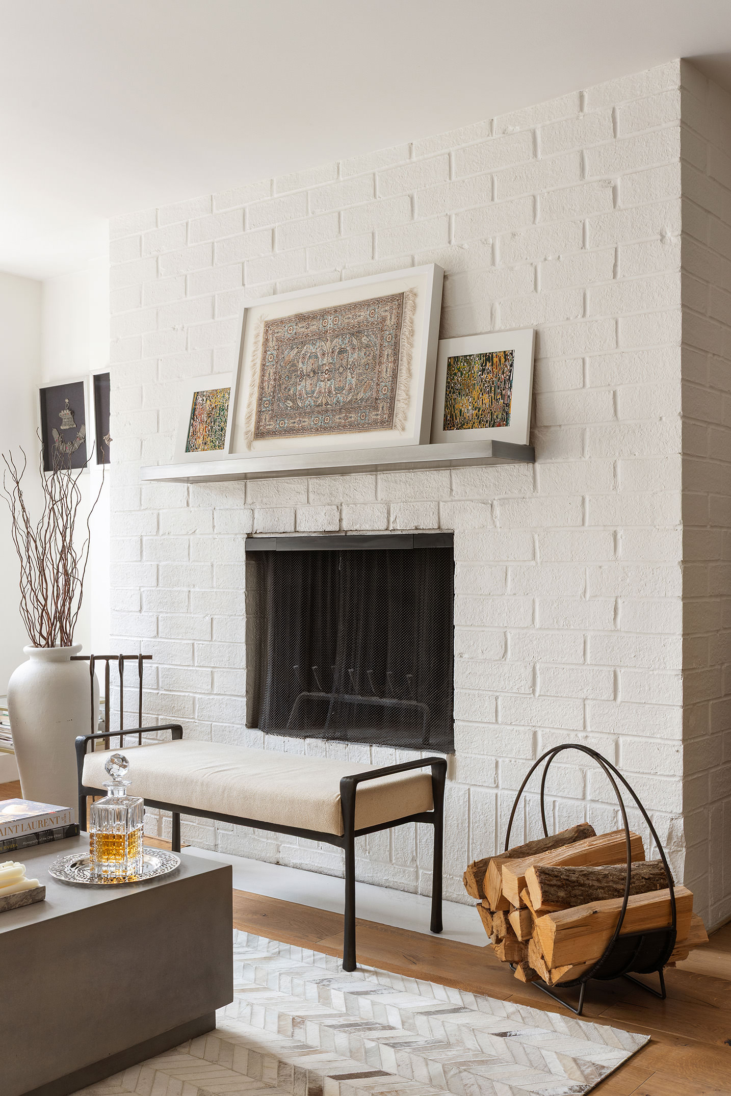 331 West 14th Street, Unit 4AB Manhattan, NY 10014 - Photo 4 of 11 a living room with furniture and a fireplace
