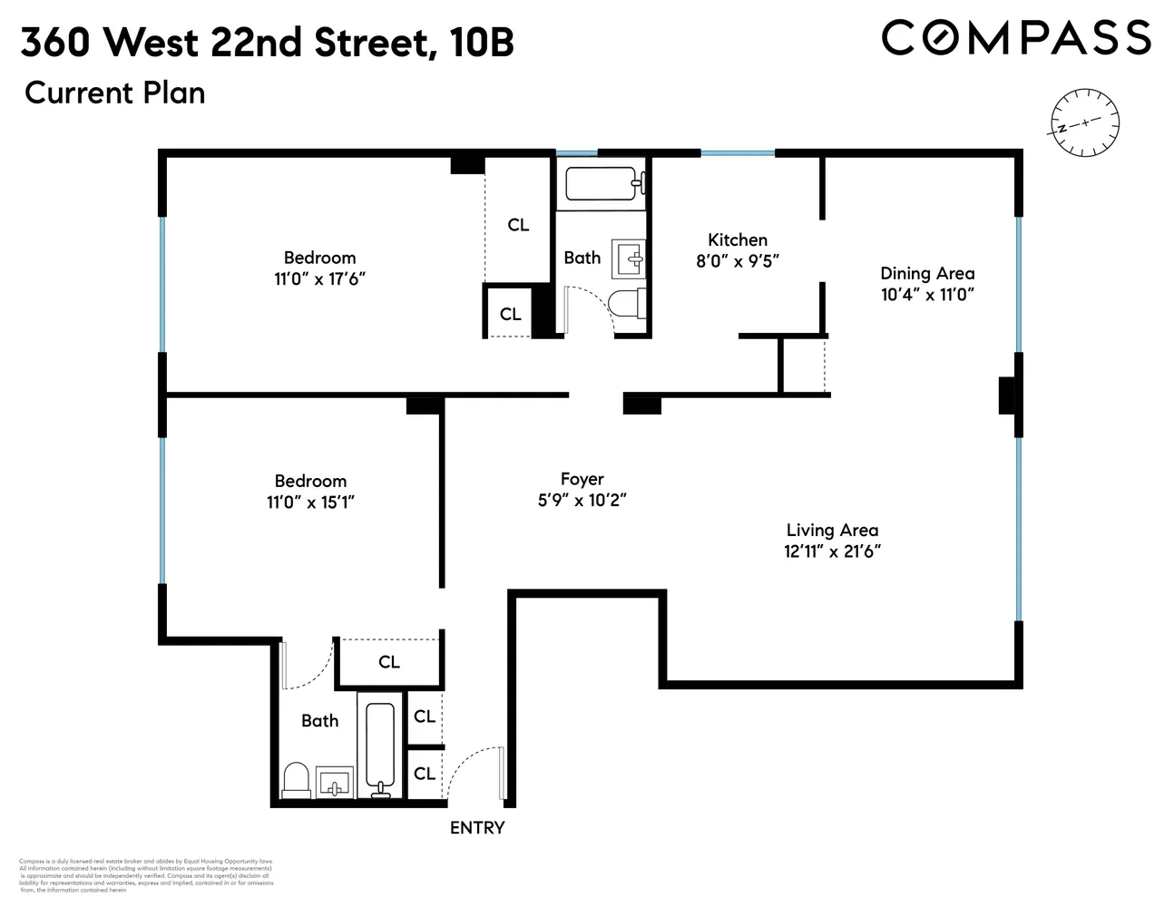 $1,995,000 | 360 West 22nd Street, Unit 10B | Chelsea