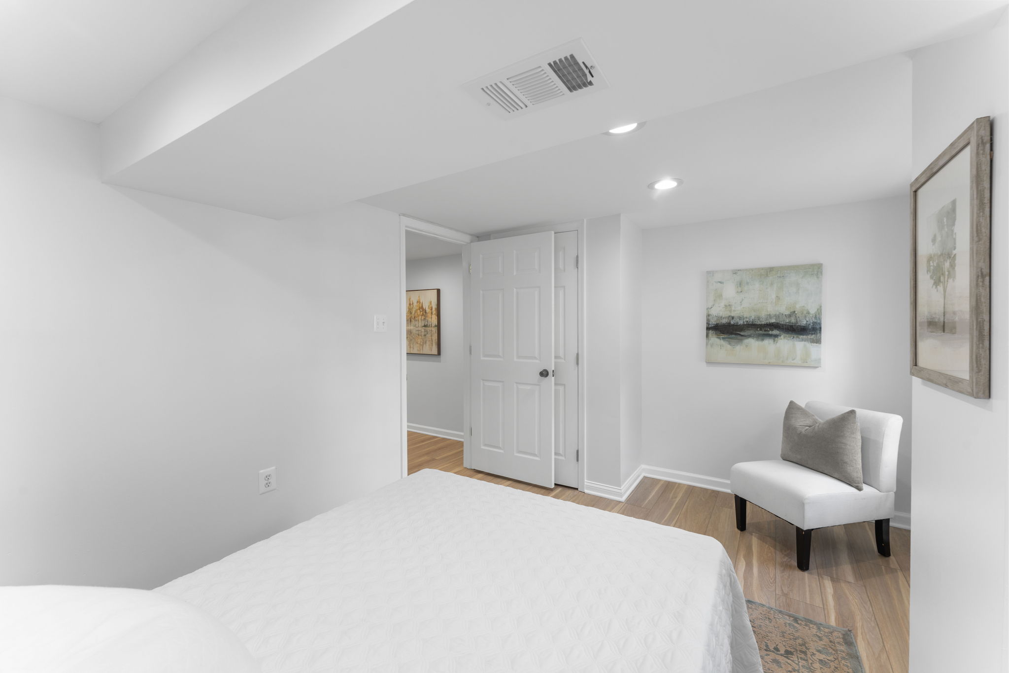 1325 Locust Road Northwest Washington, DC 20012 - Photo 46 of 56 a bedroom with a bed and a couch