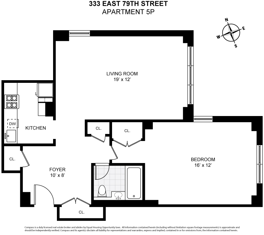 333 East 79th Street, Unit 5P Manhattan, NY 10075 - Photo 13 of 13 a picture of a floor plan