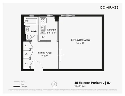 $450,000 | 55 Eastern Parkway, Unit 1D | Prospect Heights